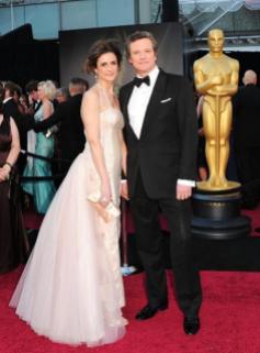 Colin & Livia Firth Oscars red carpet (2)
