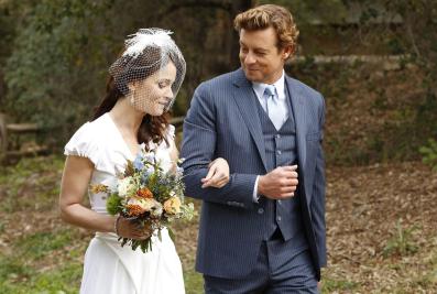 "White Orchids" -- Lisbon accepts Jane's surprise marriage proposal, but a killer's quest for revenge may cost them the happy ending they've worked so hard to achieve, on the series two-part finale of THE MENTALIST on CBS Wednesday, February 18 (8:00-10:00, ET/PT). Pictured: Simon Baker as Patrick Jane, Robin Tunney as Teresa Lisbon. Photo: Robert Voets/Warner Bros./CBS ÃÂ©2015 CBS Broadcasting, Inc. All Rights Reserved